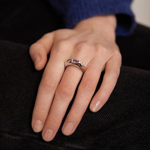 Bague 56 Bague Saphir rose PIAGET 58 Facettes 130168R