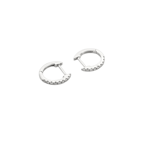 Boucles d'oreilles Boucles d'oreilles en or blanc 18 carats et diamants 58 Facettes