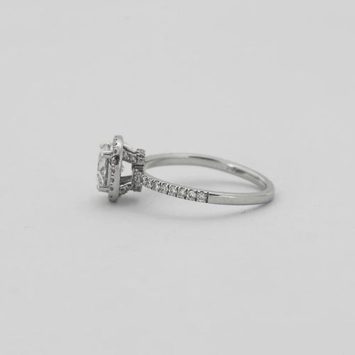 Bague 51 Bague en or blanc 18 carats et diamants 58 Facettes