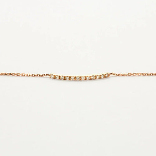 Bracelet Bracelet en or rose 18 carats et diamants 58 Facettes