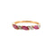 Bague 53 Bague en or jaune, rubis et diamants 58 Facettes