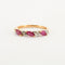 Bague 53 Bague en or jaune, rubis et diamants 58 Facettes