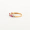 Bague 53 Bague en or jaune, rubis et diamants 58 Facettes