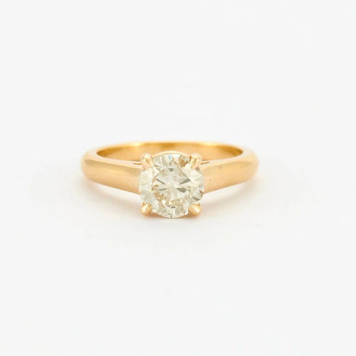 Bague 51 Bague solitaire en or jaune 18 ct et diamant 58 Facettes