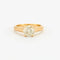 Bague 51 Bague solitaire en or jaune 18 ct et diamant 58 Facettes