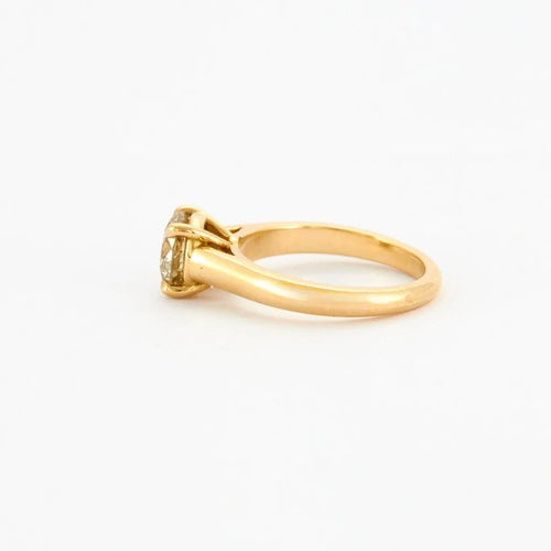 Bague 51 Bague solitaire en or jaune 18 ct et diamant 58 Facettes