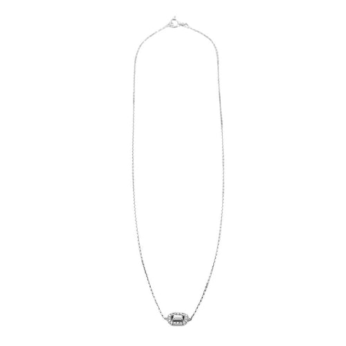Collier Collier en or blanc 18 carats et diamants 58 Facettes