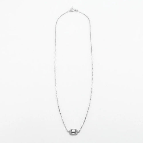 Collier Collier en or blanc 18 carats et diamants 58 Facettes