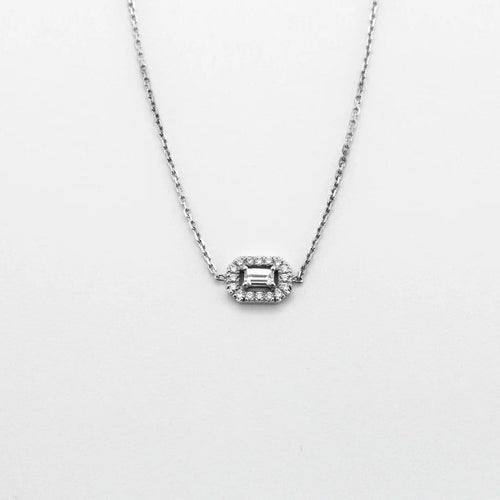 Collier Collier en or blanc 18 carats et diamants 58 Facettes