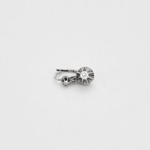 Boucles d'oreilles Boucles d'oreilles en or blanc et diamants 58 Facettes