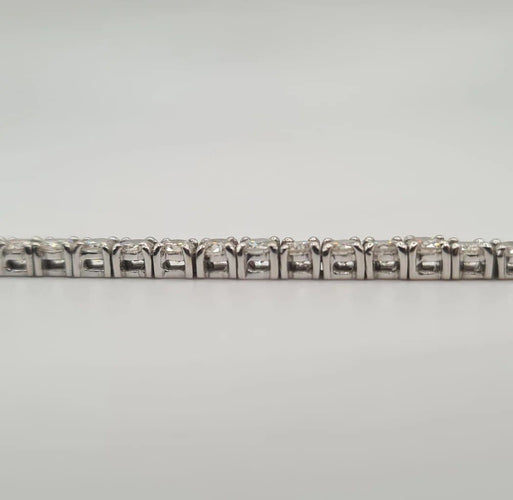 Bracelet Bracelet rivière en or blanc 18 carats et diamants naturels 58 Facettes