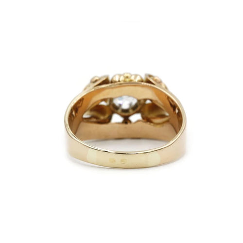 Bague 64 Bague sertie d’un diamant taille ancienne en or jaune et platine 58 Facettes 230033R