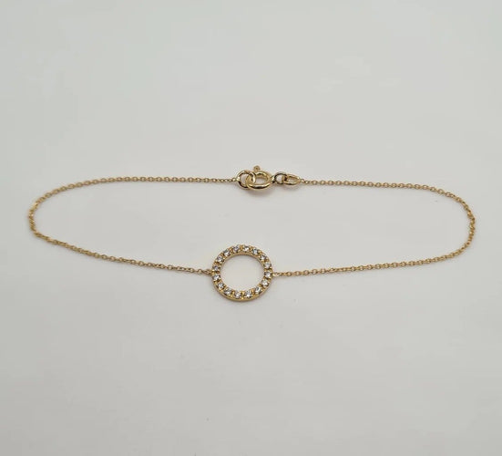 Bracelet Bracelet en or jaune et diamants naturels 58 Facettes