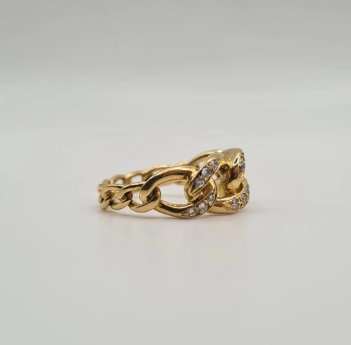 Bague 54.5 Bague en or jaune 18 carats et diamants 58 Facettes
