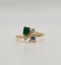 Bague 49.5 Bague en or jaune 18 carats, émeraude et diamants 58 Facettes