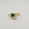 Bague 49.5 Bague en or jaune 18 carats, émeraude et diamants 58 Facettes