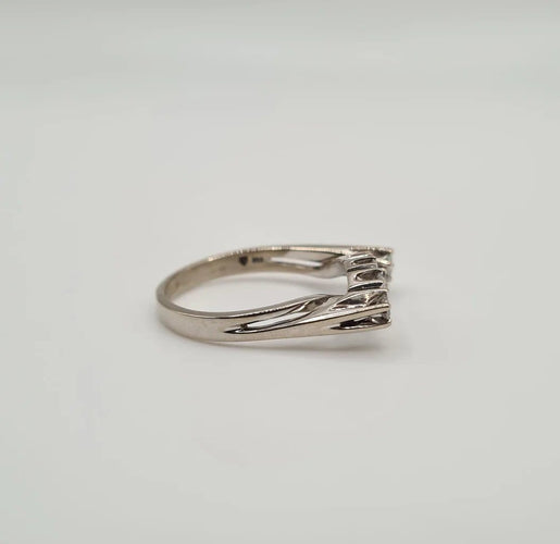Bague 55.5 Bague en or blanc sertie de diamants naturels 58 Facettes