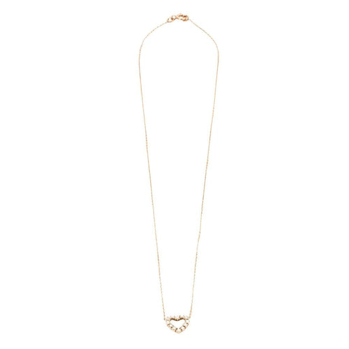 Collier Collier cœur en or rose et diamants 58 Facettes