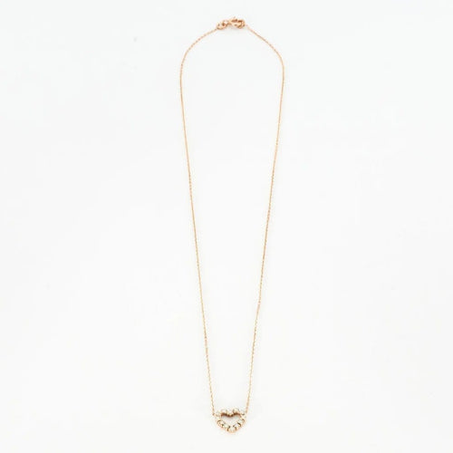 Collier Collier cœur en or rose et diamants 58 Facettes