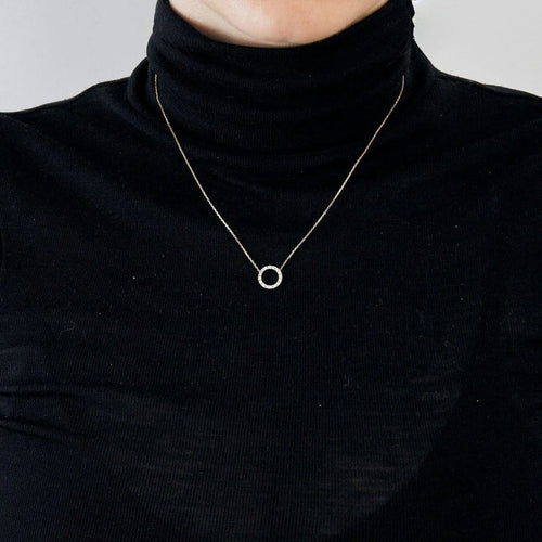 Collier Collier cercle en or jaune et diamants 58 Facettes