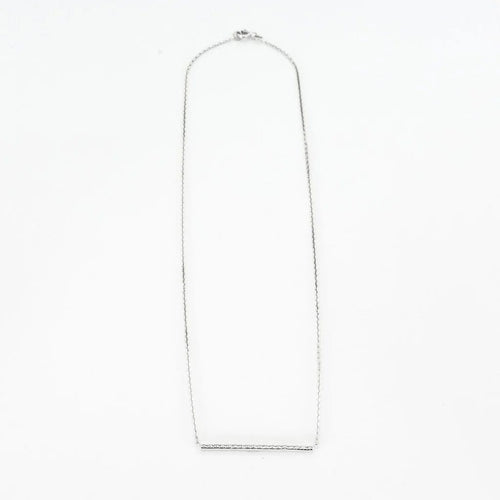 Collier Collier barrette en or blanc et diamants 58 Facettes