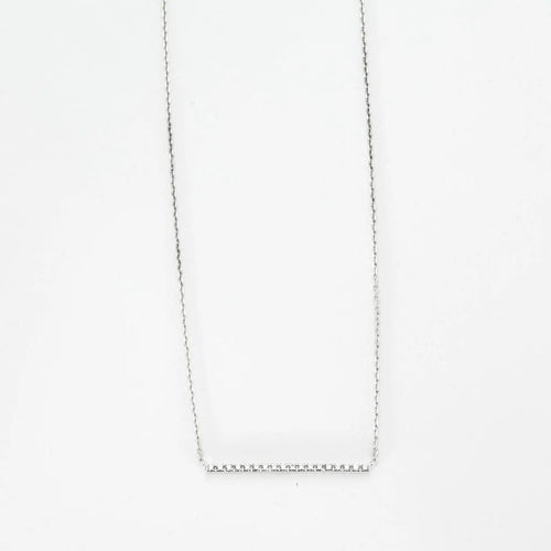 Collier Collier barrette en or blanc et diamants 58 Facettes