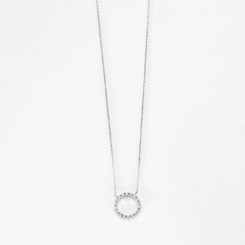Collier Collier cercle en or blanc et diamants 58 Facettes