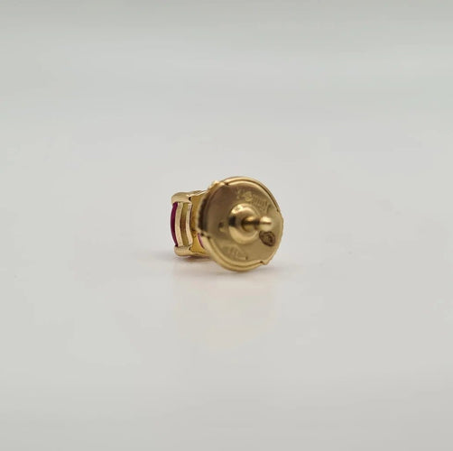 Boucles d'oreilles Boucles d’oreilles or jaune 18 carats serties de rubis ovale 58 Facettes