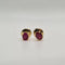 Boucles d'oreilles Boucles d’oreilles or jaune 18 carats serties de rubis ovale 58 Facettes