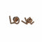 Boucles d'oreilles Love - Boucles d'oreilles en or rose et diamants 58 Facettes