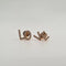 Boucles d'oreilles Love - Boucles d'oreilles en or rose et diamants 58 Facettes