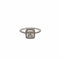 Bague 53 Bague en or blanc sertie de diamants baguettes 58 Facettes
