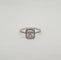 Bague 53 Bague en or blanc sertie de diamants baguettes 58 Facettes