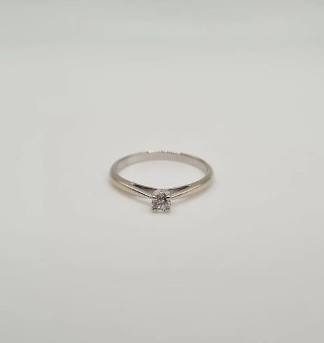 Bague 50 Solitaire - Bague en or blanc et diamant 58 Facettes