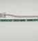 Bracelet Bracelet rivière en or blanc, diamants et émeraudes 58 Facettes