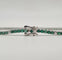 Bracelet Bracelet rivière en or blanc, diamants et émeraudes 58 Facettes