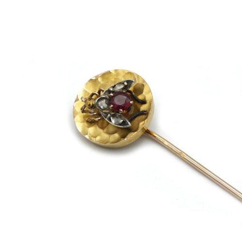 Broche Epingle À Cravate - Or, Rubis & Diamants 58 Facettes 240023SP