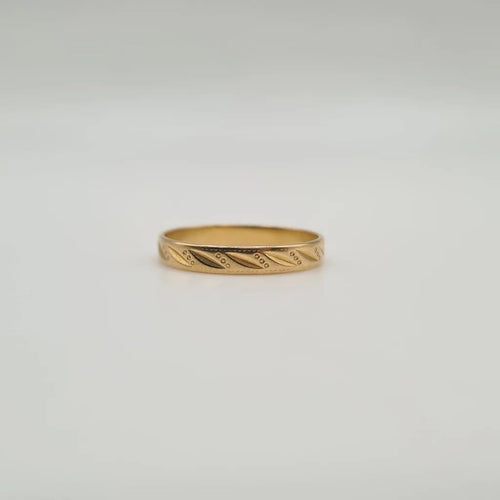 Bague 54 Alliance or jaune 18 carats 58 Facettes