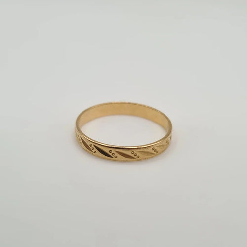 Bague 54 Alliance or jaune 18 carats 58 Facettes