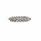 Bague 48 Alliance tour complet en or blanc 18 carats et diamants 58 Facettes