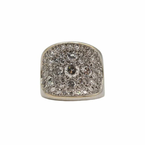 Bague 54 Bague en or blanc et diamants naturels 58 Facettes