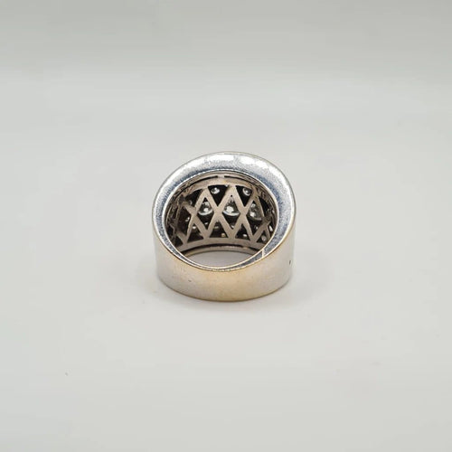Bague 54 Bague en or blanc et diamants naturels 58 Facettes