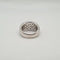 Bague 54.5 Bague bombée en or blanc et diamants 58 Facettes