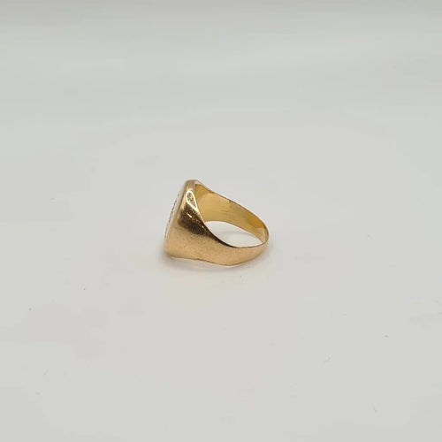 Bague 48 Chevalière SM en or jaune 58 Facettes
