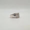 Bague 53 Bague en or blanc et diamants baguette et ronds 58 Facettes