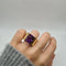 Bague 55 Bague en or jaune 18 carats et améthyste 58 Facettes