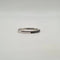 Bague 53 Demi-alliance - Bague en or blanc et diamants noirs 58 Facettes