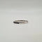 Bague 53 Demi-alliance - Bague en or blanc et diamants noirs 58 Facettes