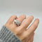Bague 54 Bague étoile en or blanc et diamants 58 Facettes