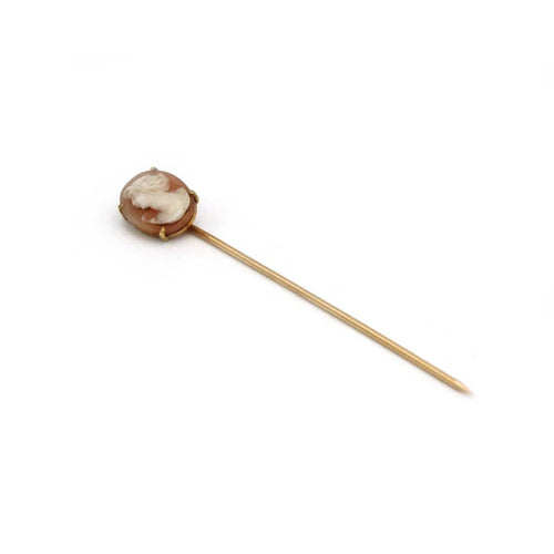 Broche Epingle À Cravate - Or, Camée Coquille 58 Facettes 250297R